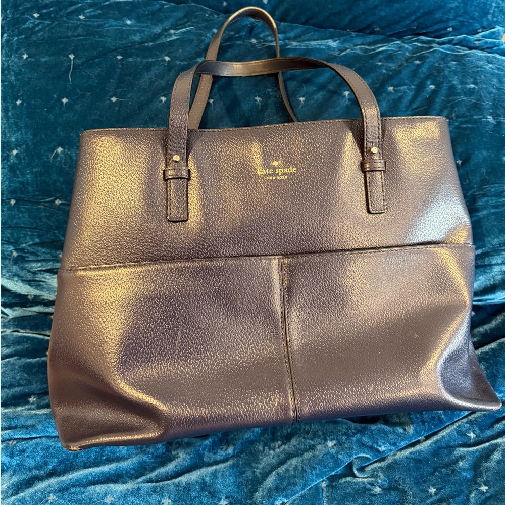 Kate Spade Navy Leather Tote Bag